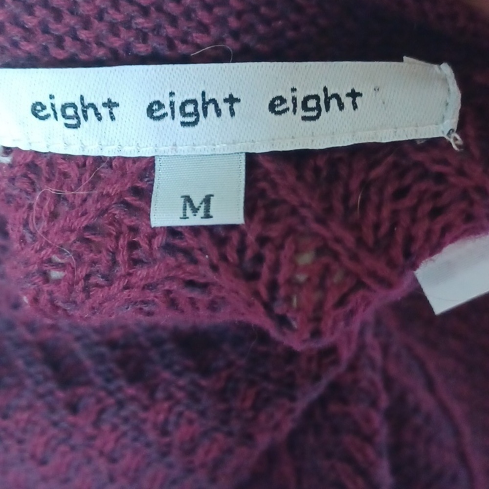 eight eight eight cotton dark red/burgundy sweater - Picture 5 of 7